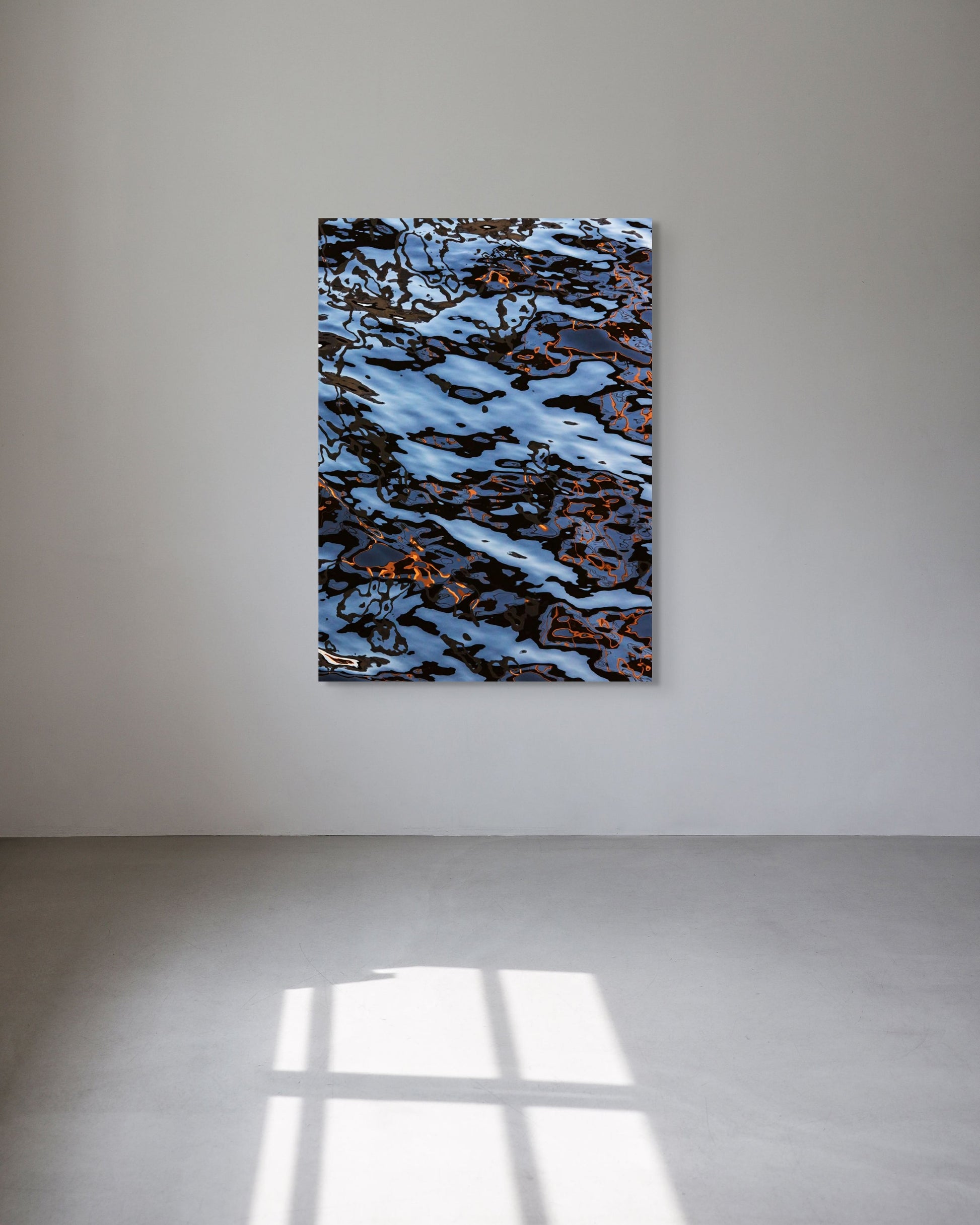 Abstract print on a white wall